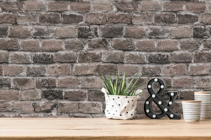 Brick Wallpaper - Brown Grey