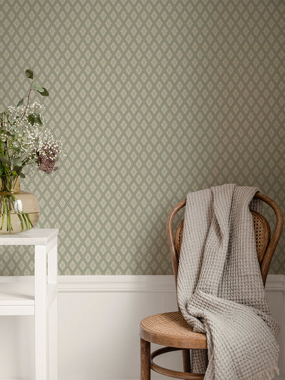 Selma Diamond Wallpaper - Green