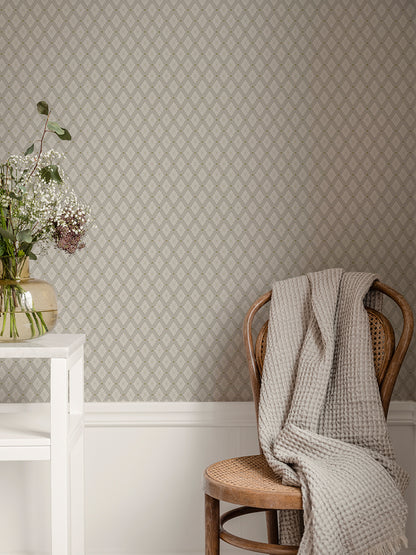 Selma Diamond Wallpaper - Grey