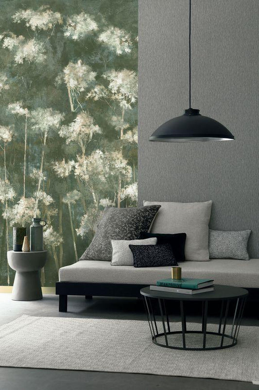 Selva Wallpanel Mural Wallpaper - Green/Silver