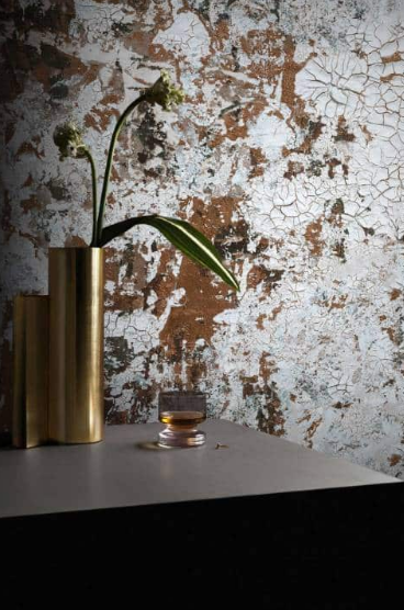 Safari Shabby Chic Wallpaper Mural - Bronze