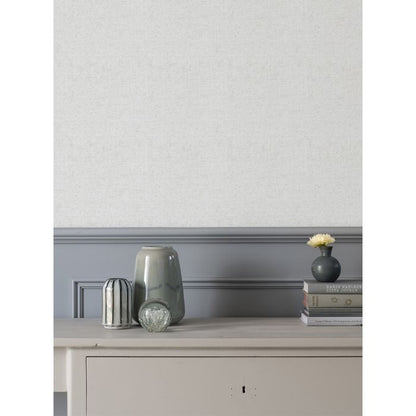 Top Hat Wallpaper - White Silver - Discontinuing