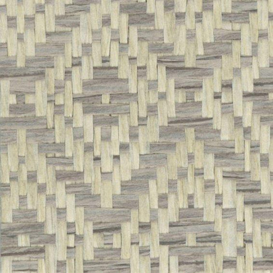 Diamond Wave - Grasscloth Wallpaper - Grey