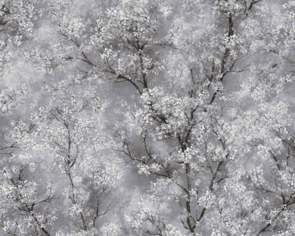 Cherry Blossoms Spring Wallpaper - Moody Grey