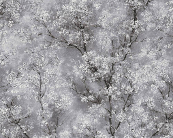 Sample - Cherry Blossoms Spring Wallpaper - Moody Grey