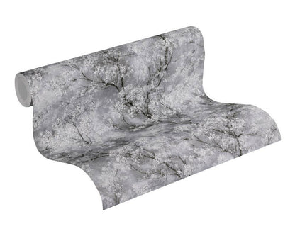 Cherry Blossoms Spring Wallpaper - Moody Grey