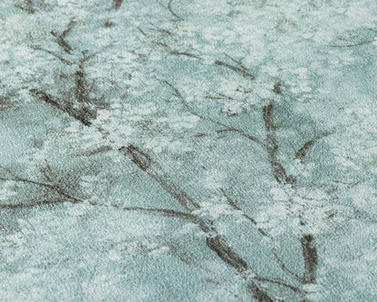 Cherry Blossoms Spring Wallpaper - Soft Turquoise