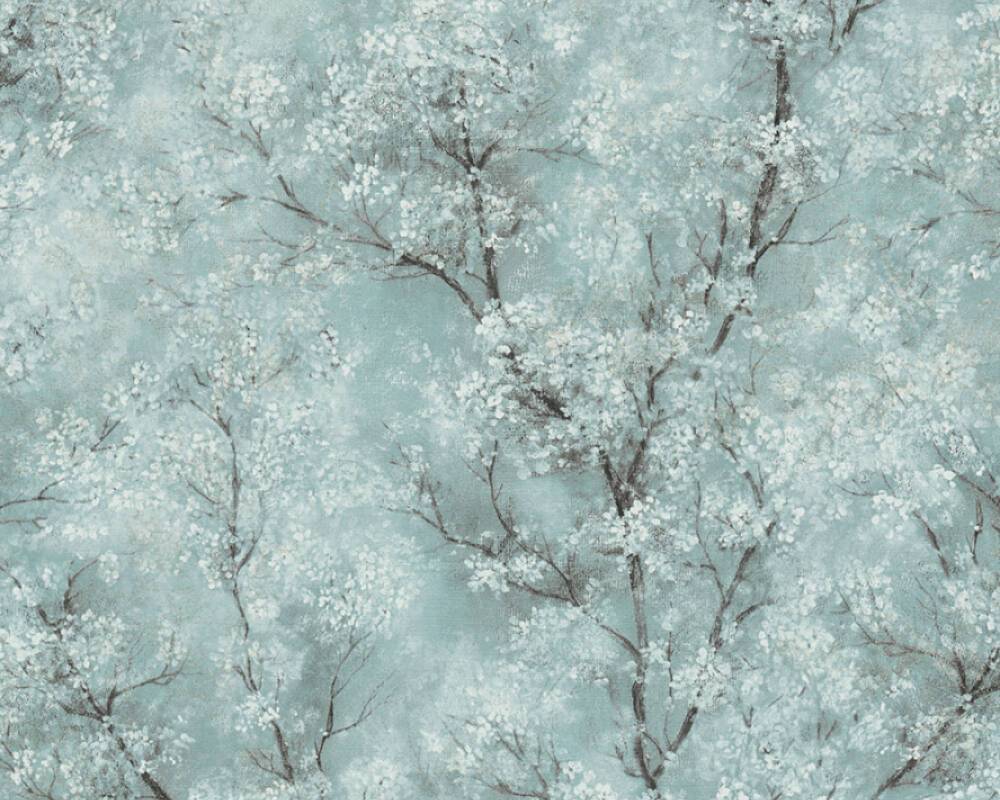Sample - Cherry Blossoms Spring Wallpaper - Soft Turquoise