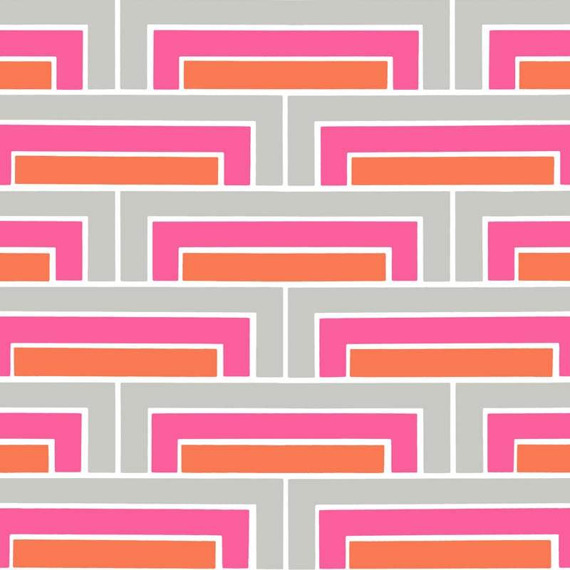 Sample – Steps Florence Broadhurst Wallpaper - Coral