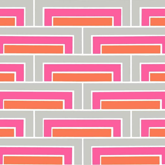 Steps Florence Broadhurst Wallpaper - Coral