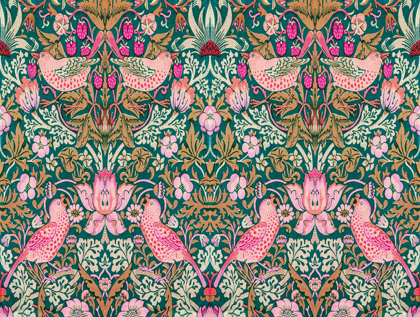 Strawberry Bandit - Custom Sized Wallpaper Mural (per m2)