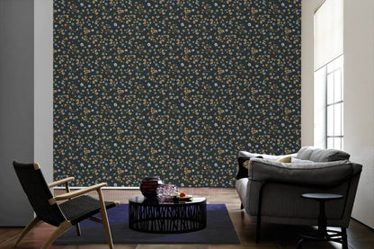 Paradise Blooms Wallpaper - Black - Discontinuing