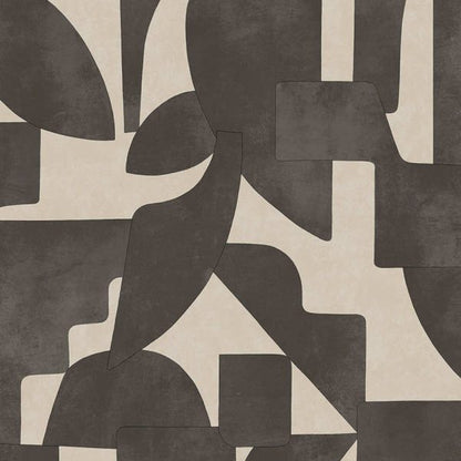 Geo Linnet - Geometric Wallpaper - Cream/Charcoal