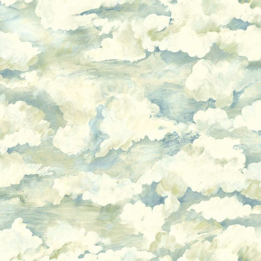Sora - Tranquil Cloud Wallpaper - Soft Aqua