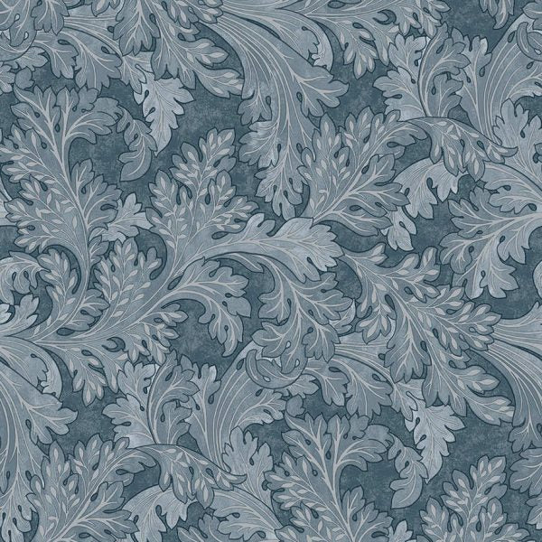 Forenza - Ornate Leaves Wallpaper - Navy