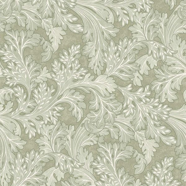 Forenza - Ornate Leaves Wallpaper - Sage