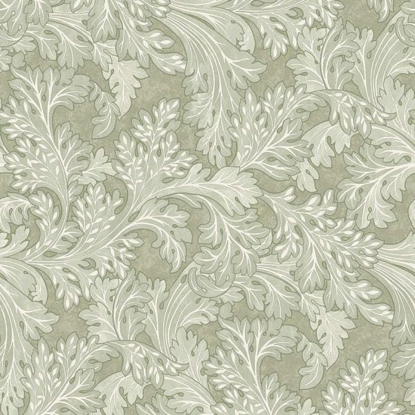 Sample - Forenza - Ornate Leaves Wallpaper - Sage
