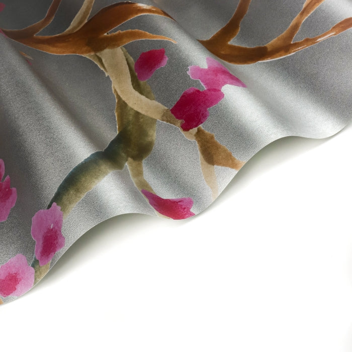 Takeda Cherry Blossom - Custom sized wallpaper mural (per/m2) - Silver