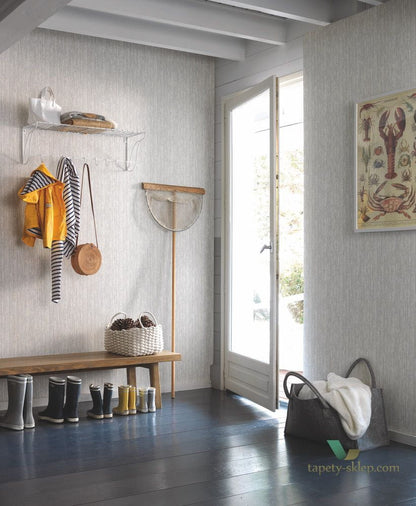 Bordage Faux Wood Slat Wallpaper - Beige/Grey - Discontinuing