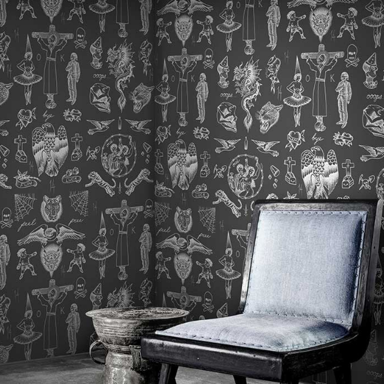 Tattoo Flash Wallpaper - Negative Black