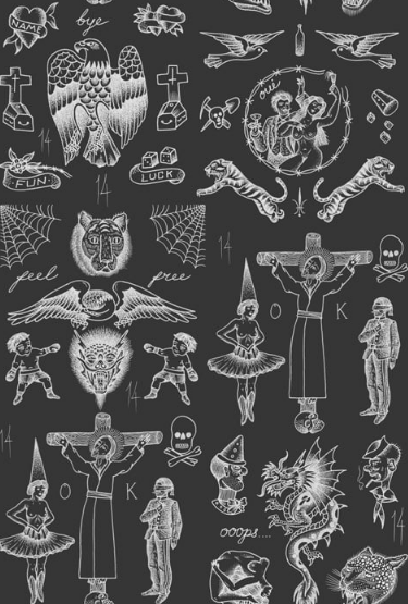 Tattoo Flash Wallpaper - Negative Black