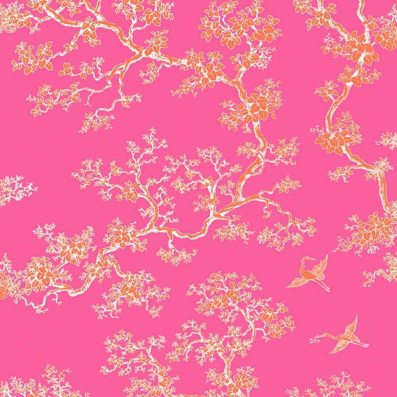 Sample – The Cranes - Florence Broadhurst Wallpaper - Cabana