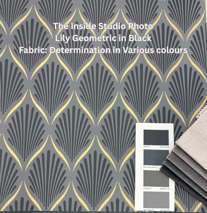 Lilly Geometric Wallpaper - Black - Discontinuing