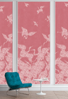 The Swoop Heron Hybrid Mural Wallpaper - Pink