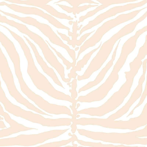 Sample – Tiger Stripe Florence Broadhurst Wallpaper - Fuzzy Peach