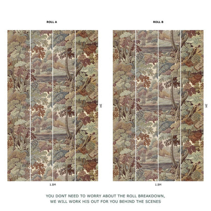 Plantasia Hybrid Mural Wallpaper - House of Hackney - Tobacco
