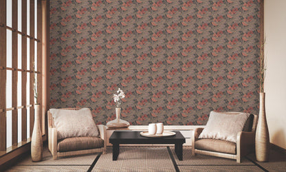Tokyo Fish Bowl Wallpaper - Autumn Colours - Extra WIDE