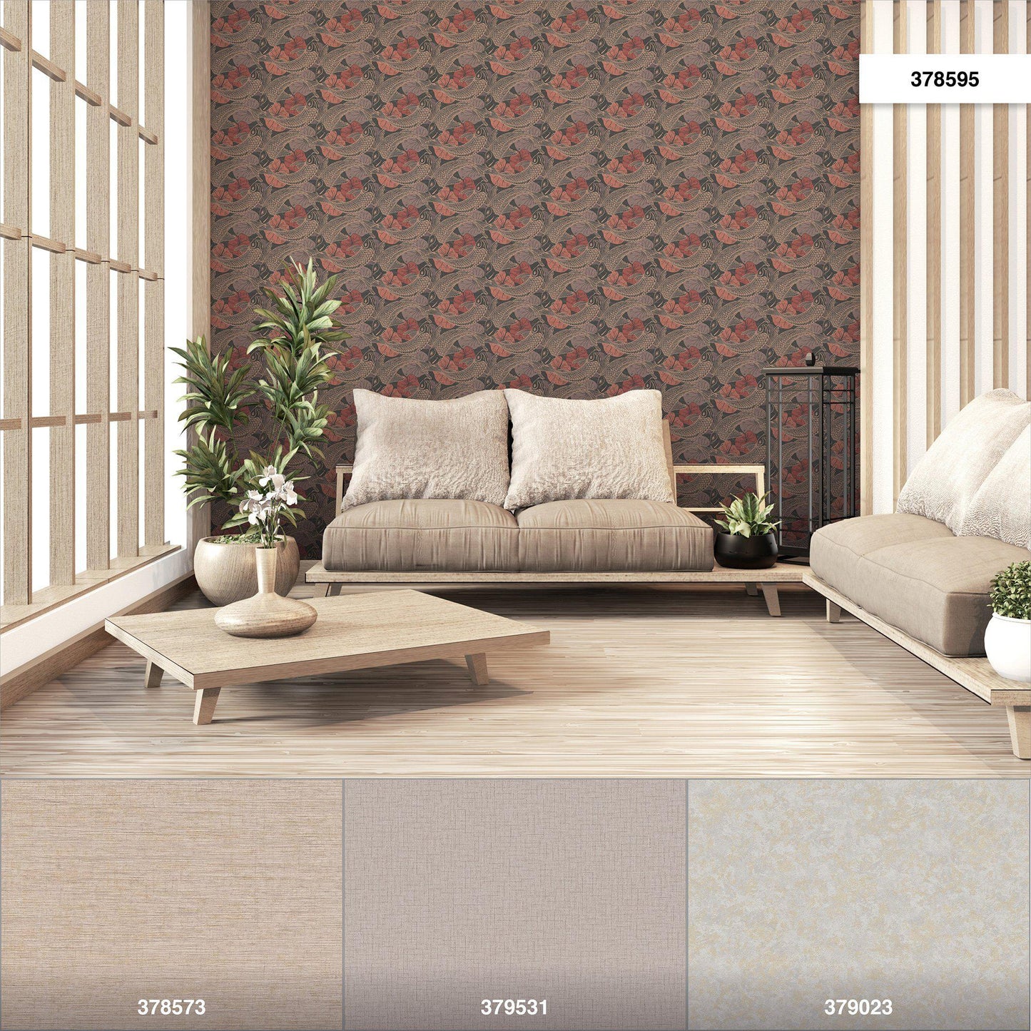 Tokyo Fish Bowl Wallpaper - Autumn Colours - Extra WIDE