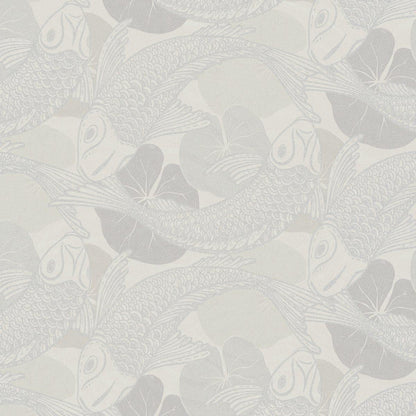 Tokyo Fish Bowl Vinyl Wallpaper - Light Grey - Discontinuing