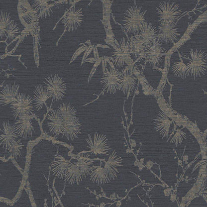 Tokyo Garden Wallpaper - Black