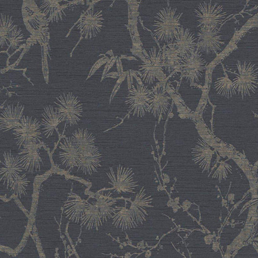 Tokyo Garden Wallpaper - Black