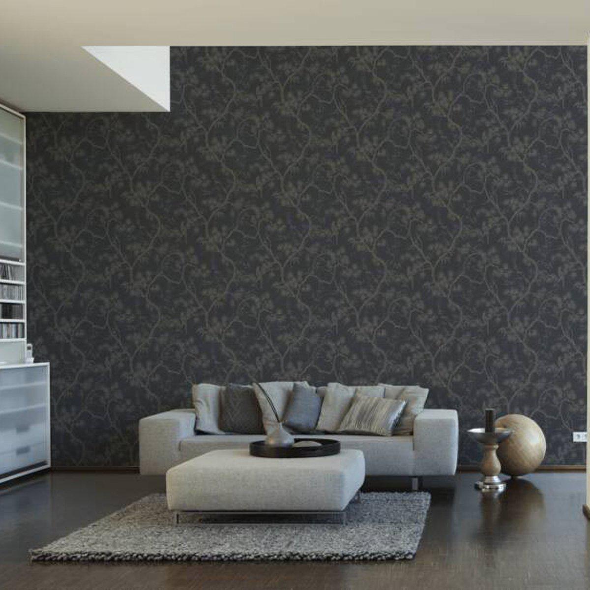 Tokyo Garden Wallpaper - Black