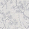 Tokyo Garden Wallpaper - Metallic/White
