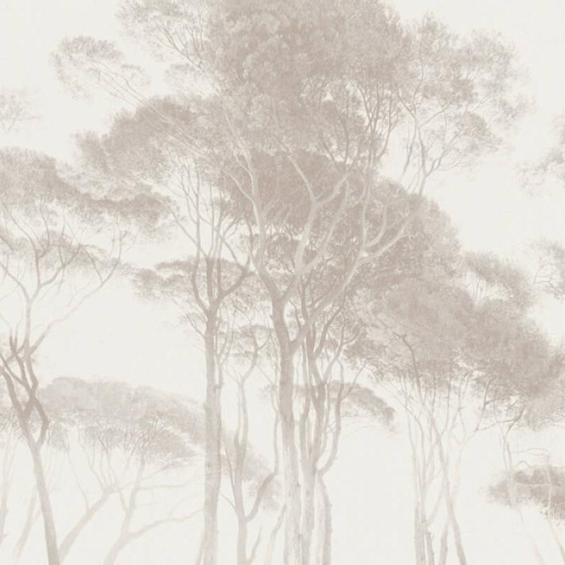 Tree Tops Wallpaper - Brown/White