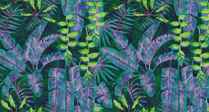 Tropicana - Custom Sized Wallpaper Mural (per m2) - Blue/Green