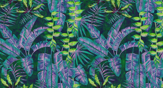Tropicana - Custom Sized Wallpaper Mural (per m2) - Blue/Green