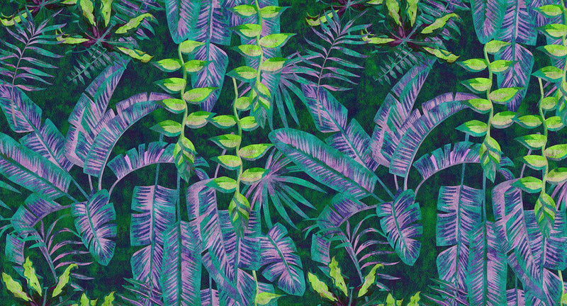 Tropicana - Custom Sized Wallpaper Mural (per m2) - Blue/Green