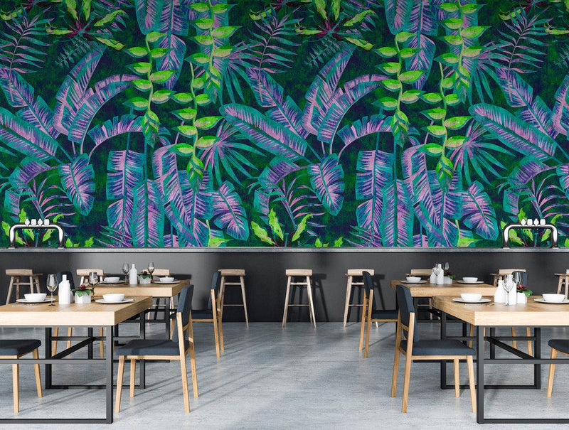 Tropicana - Custom Sized Wallpaper Mural (per m2) - Blue/Green