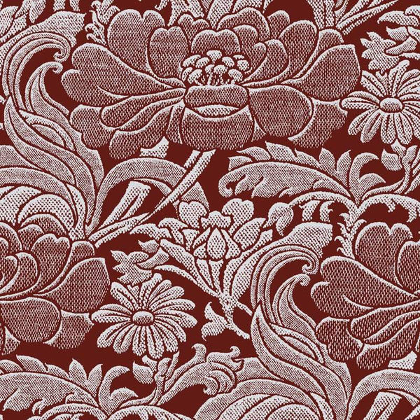 Sample – Tudor Floral Florence Broadhurst Wallpaper - Lupin