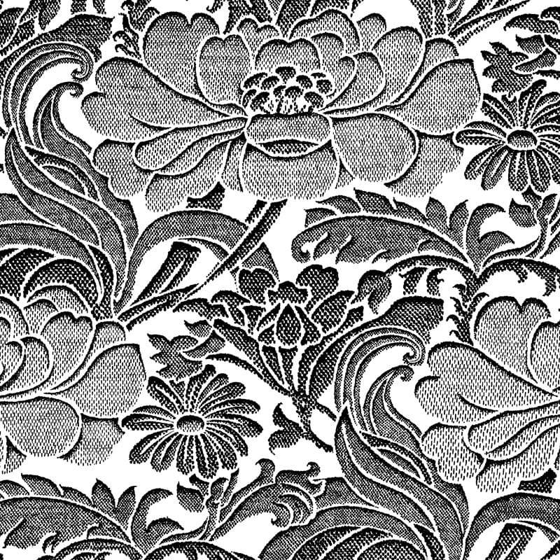 Sample – Tudor Floral Florence Broadhurst Wallpaper - Magpie