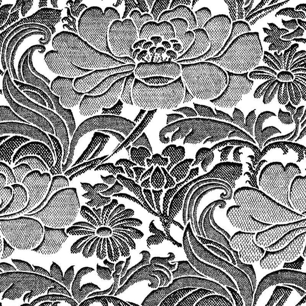 Sample – Tudor Floral Florence Broadhurst Wallpaper - Magpie