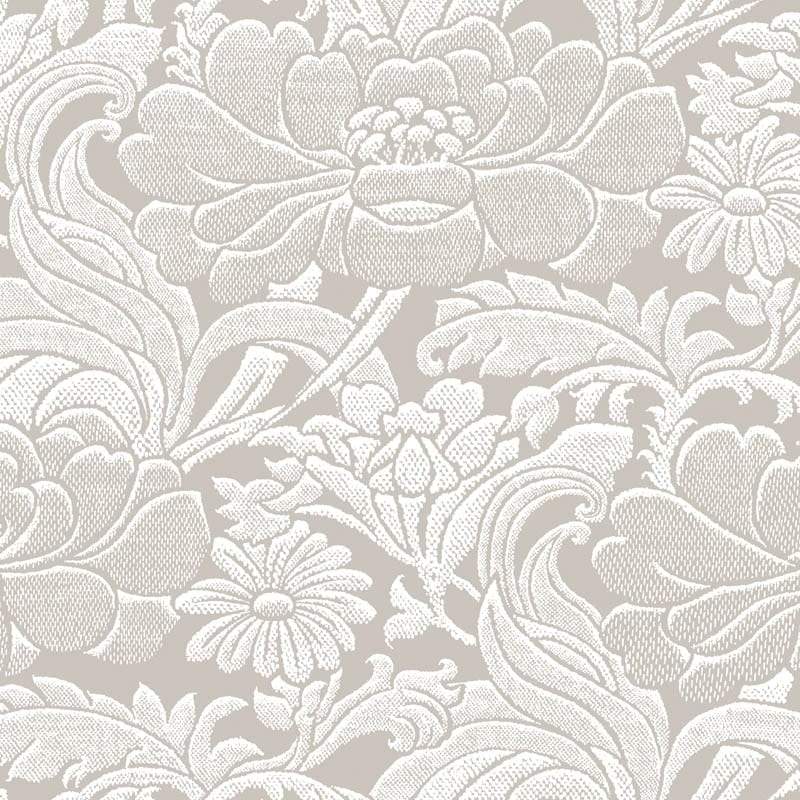 Sample – Tudor Floral Florence Broadhurst Wallpaper - Shimmer