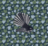 NZ Bird Series - Kawakawa Fantail - Custom Sized Wallpaper Mural (per m2)