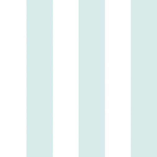 Sample - Aveny Soft Stripes Wallpaper - Turquoise Blue