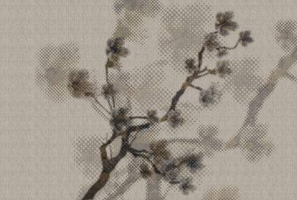 Twigs 1 - Taupe - Custom Sized Wallpaper Mural (per m2)
