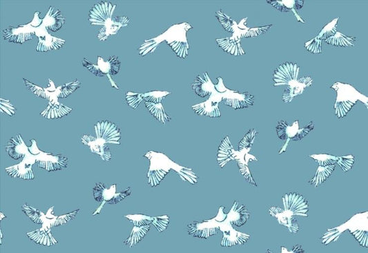 Dawn Chorus NZ Wallpaper - Blue